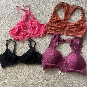 Victoria Secret/Pink Bralettes (bundle of 4)